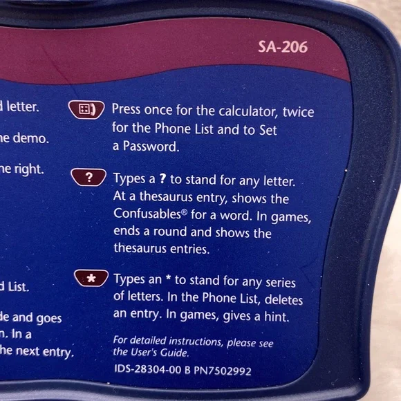 Franklin Spelling Ace, Model SA-206 With ThesaurusMode - Picture 6 of 8